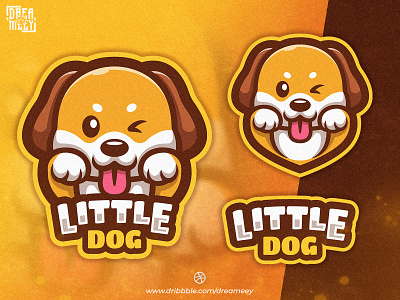 Little Dog Mascot Logo animal animal logo brand character character design cute cute animal dog dog illustration dog logo dog mascot esport logo illustration logo mascot mascot character mascot logo twitch logo