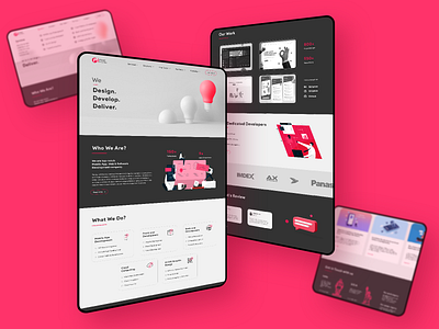 Landing page design for IT Company 3d adobe photoshop adobe xd adobexd daily inspiration design inspiration glassmorphism header design interaction design interface design landing page landingpage trending ui ui ux ux ux ui ux design website website design