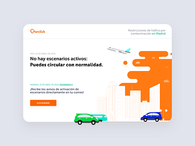 Landing - Restricciones de contaminación adobexd aparcar ciudad contaminación landing parking restricciones ui ux web