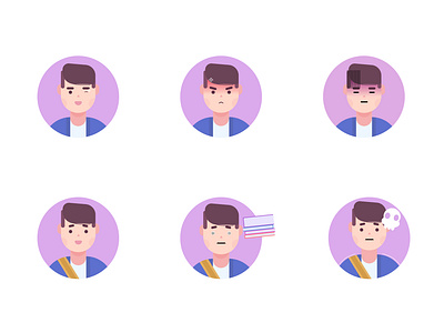 My avatar 2020 design 2020 trend avatar avatar icons avatardesign blue dribbble expression face faces flat flat illustration flatdesign icon illustration logo profile purple white