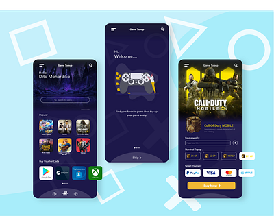 Voucher Game TopUp UI app design game mobile mobile ui ui