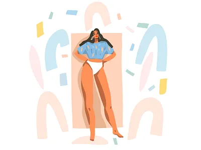 homely girl abstract adobe draw art cartoon cartoon character cartoons character digital digital art digital illustration flat girl illustration ipad pro people procreate simple illustration summer vector vector art