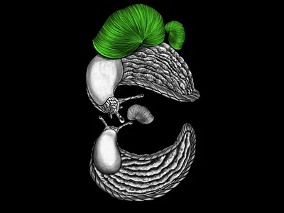 Letter Ё lettering snail slug