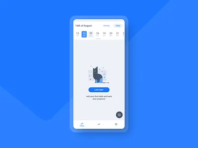 Qhabit - Empty screen calendar design empty state screen ui ux