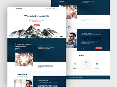 Consulting Company Yellow Slope Homepage Web Design brand branding design designer designs ui ux wordpress wordpress design wordpress theme