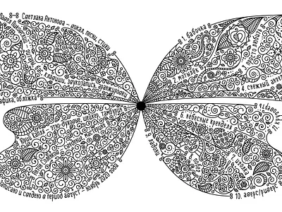 Butterfly detail cd cd artwork cd cover design illustration vector