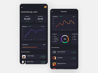 Sales Mobile Dashboard ads spend dashboad design dribbble mobile mobile app mobile dashboard revenue sales ui uiux ux