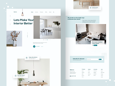 Home interior Web design graphic design minimal ui ux web