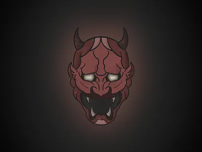 Oni Mask design devil hannya icon illustration japan japanese logo logo design oni vector