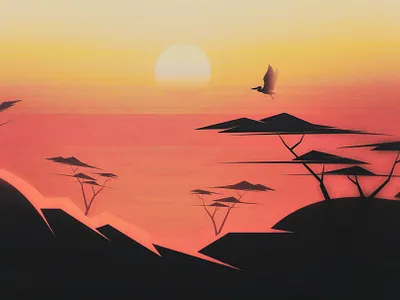 Sunrise art design illustration illustrator minimal