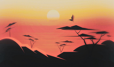 Sunrise art design illustration illustrator minimal