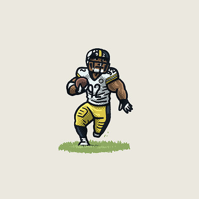 James Harrison 100 yd Pick 6 in Super Bowl XLIII athlete drawing football illustration james harrison mario nfl pittsburgh pittsburgh steelers portrait sports sports moment spot illustration spot illustrations steelers super bowl zucca