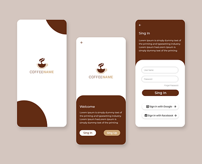 App Ui design-Coffee app add to cart android app ui design coming soon commerce decoration ecommerce filter ios login market app newsletter page product page products retail shop shop mobile app shop ui shopping