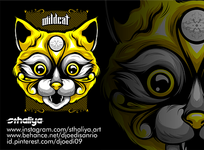 Wild Cat art artwork design illustration illustrator indonesia indonesian indonesianculture inspiration vector
