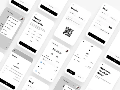 ONTO Crypto Wallet for Chrome app bitcoin blockchain btc crypto minimal minimalist ui ux wallet