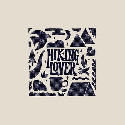 Hiking lover🥰 drawing hand lettering hand lettering illustration lettering letters logo ourdoors outdoor procreate type typography