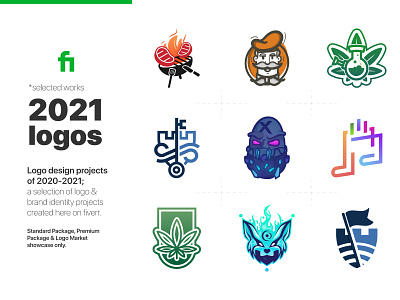 Fiverr Collab 2020 art branding cartoon character clean flat icon illustration key leaf linework logo logo design logos logosketch mascot minimal music shield vector