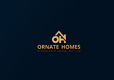 OrnateHomes Pvt ltd branding business logo custom logo graphic design home logo minimal professional logo property logo real estate logo typography vector