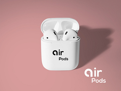 AirPods Logo apple airpod apple logo branding design icon illustration logo logo design logos minimal vector wordmark logo