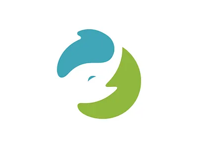 Elephant Care africa baby brand care creative elephant green hand health hug idea identity illustration leaf logo monogram pet safe symbol zoo