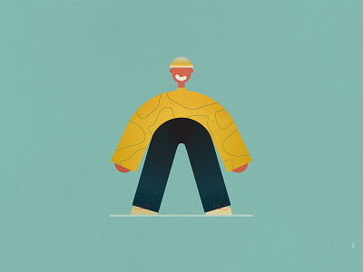 Man blue character design flat geometric illustration man minimal minimalism minimalist people retro vector