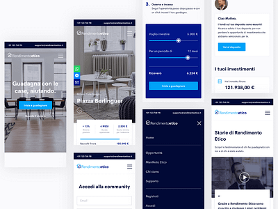 Rendimento Etico - mobile version clean design investment mobile mobile ui platform realestate ui website