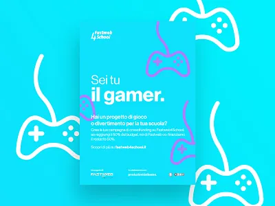 Fastweb4School Poster branding clean colors crowdfunding design education poster print