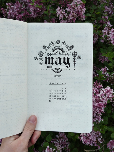 May 2020 calendar custom lettering flowers graphicdesign hand lettering hand lettering art illustration ink sketch type typography