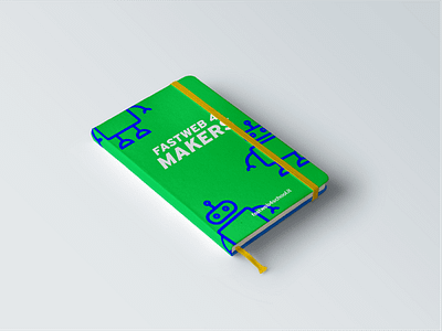 Fastweb4School Notebook branding clean colors crowdfunding design education illustration print vector