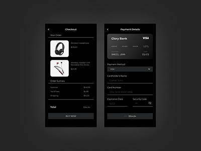 DailyUI 002 app buy card checkout creditcard daily 100 challenge daily ui dailyui dailyuichallenge design mobile mobile app order payment payment details payment method ui ux