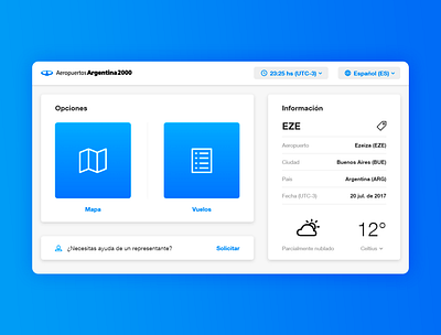 Aeropuertos Argentina 2000 - Kiosco Vritual app design ui ux