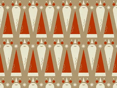 Santa Pattern branding christmas christmas pattern face holiday holiday pattern illustration jolly pattern patterns print santa santa hat