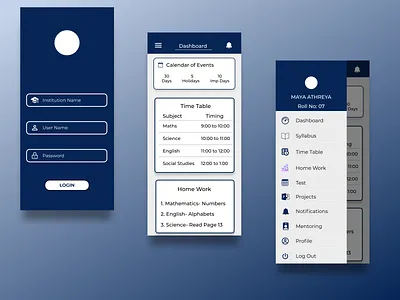 School App android app android app design attendance attendance app collage figma homework ios app design learning mobile app design mobile ui online schedule school app schools university app