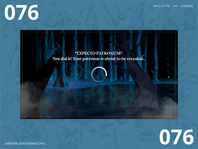 Daily UI 076 - Loading daily 100 challenge daily ui daily ui 076 daily ui challenge dailyui dailyui 001 design expecto patronum harry potter loading patronus pottermore ui