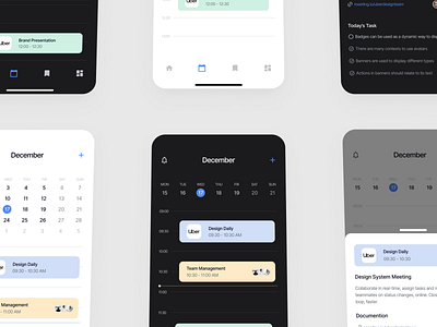 Meeting Management App - Dark Mode daily dailyui darkmode lightmode management meeting meeting app task team todaytask