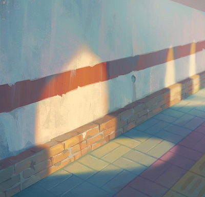 Light&Shadow illustration life light road shadow wall