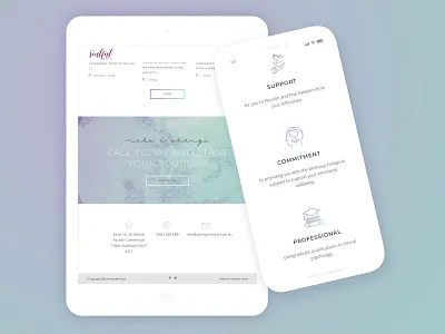 Development for Soulful Psych coding design development gold coast psycholgy psychologist purple sketch therapy wordpress