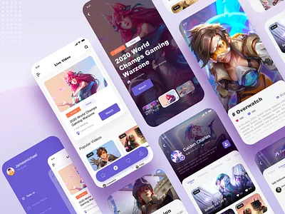 Game Live App Design design ui