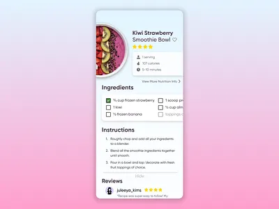 Daily UI #040 - Recipe 100 days of ui 100daysofui daily ui daily ui challenge dailyui dailyuichallenge design figma ui ui design uidesign