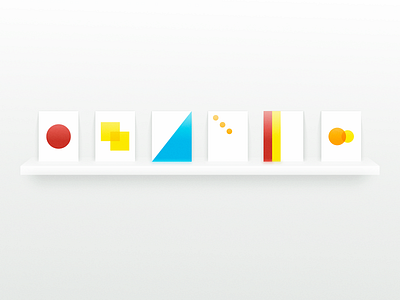 Case Study → Books abstract illustration minimal portfolio