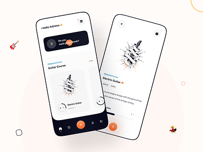 Guitar learning Concept 🎸 app design app ui application guitar guitar app guitar learning learning app minimal mobile mobile app design mobile ui trend ui ui design uidesign