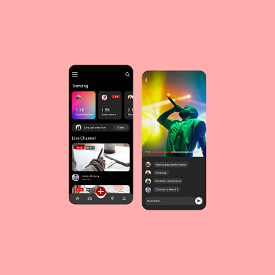 Live Streaming App app figma interaction interaction design interface ui uiux user experience ux