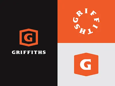 Griffiths Developments Brand Elements badge logo badgedesign branding builder g hexagon hexagon logo logo logo design startup logo