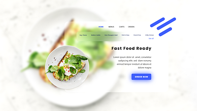 Glassmorphism - Restaurant landing page adobexd design figma food food illustration glass glassmorphism glow landing morphism page design restaurant ui uidesign uiux ux uxdesign webdesign website white