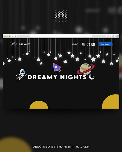 DREAMY NIGHTS | UI DESIGN | HALASH branding design designer homepage inspirational landing design landingpage minimal music pakistan ui web website website design