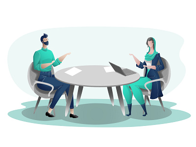 Interview adobe illustrator character characterdesign design figure human resources illustration interview person illustration