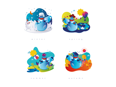 All Seasons adobeillustration allseasons borabula character design graphic graphicdesign illustration vector vector illustration vectorart vectordesign vectordrawing