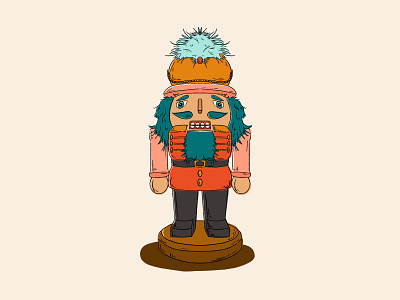 nutcracker christmas design holiday illustration nutcracker