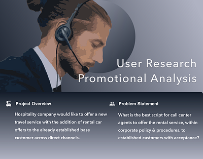 User Research : Rental Car Promotion ab testing hospitality user design user research user writer ux design