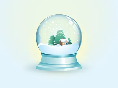 Snow globe gradient illustration snowglobe vector